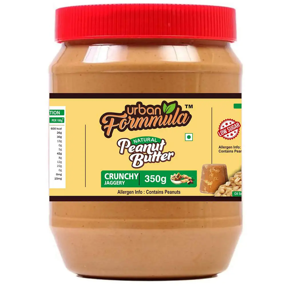 Urban Formmula Jaggery Peanut Butter,  350 g  Crunchy