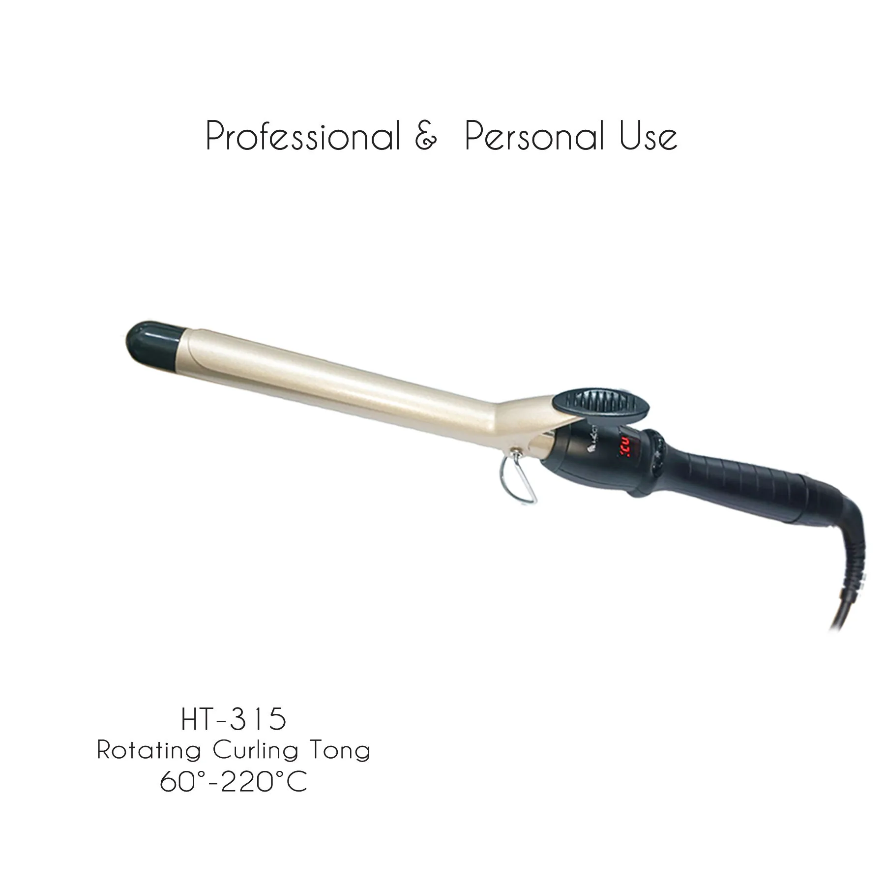 Hector Professionals HT-315 Rotating Curling Iron, 28 mm Electric Hair Curler