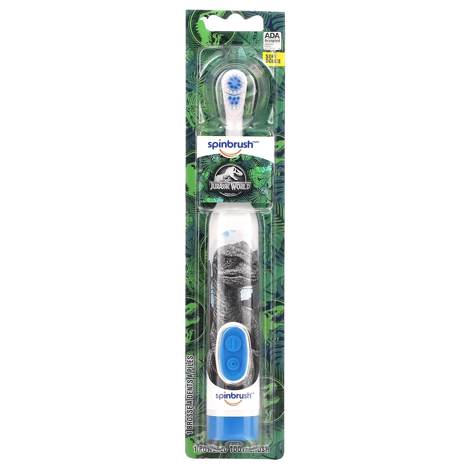 Kid's Spinbrush, Jurassic World, Soft, 1 Battery Powered Toothbrush