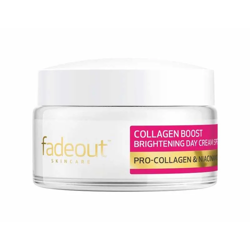 Fade Out Brightening Collagen Boost Day Cream Spf25 With Niacinamide, Rosehip Seed & Sacha Inchi Oil