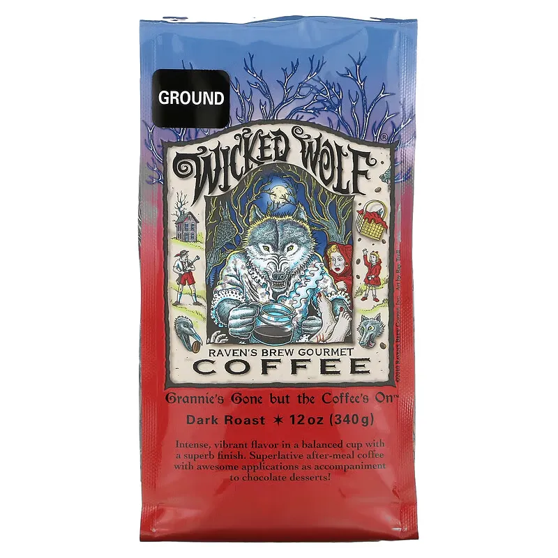 Wicked Wolf Coffee, Ground, Dark Roast, 12 oz (340 g)