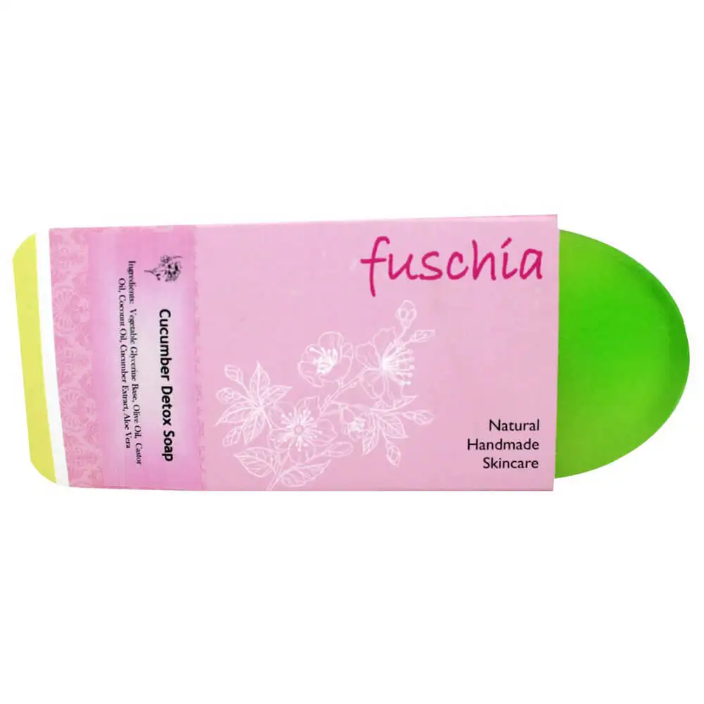 Fuschia Cucumber Detox Natural Handmade Herbal Soap,  100 g  for All Skin Types