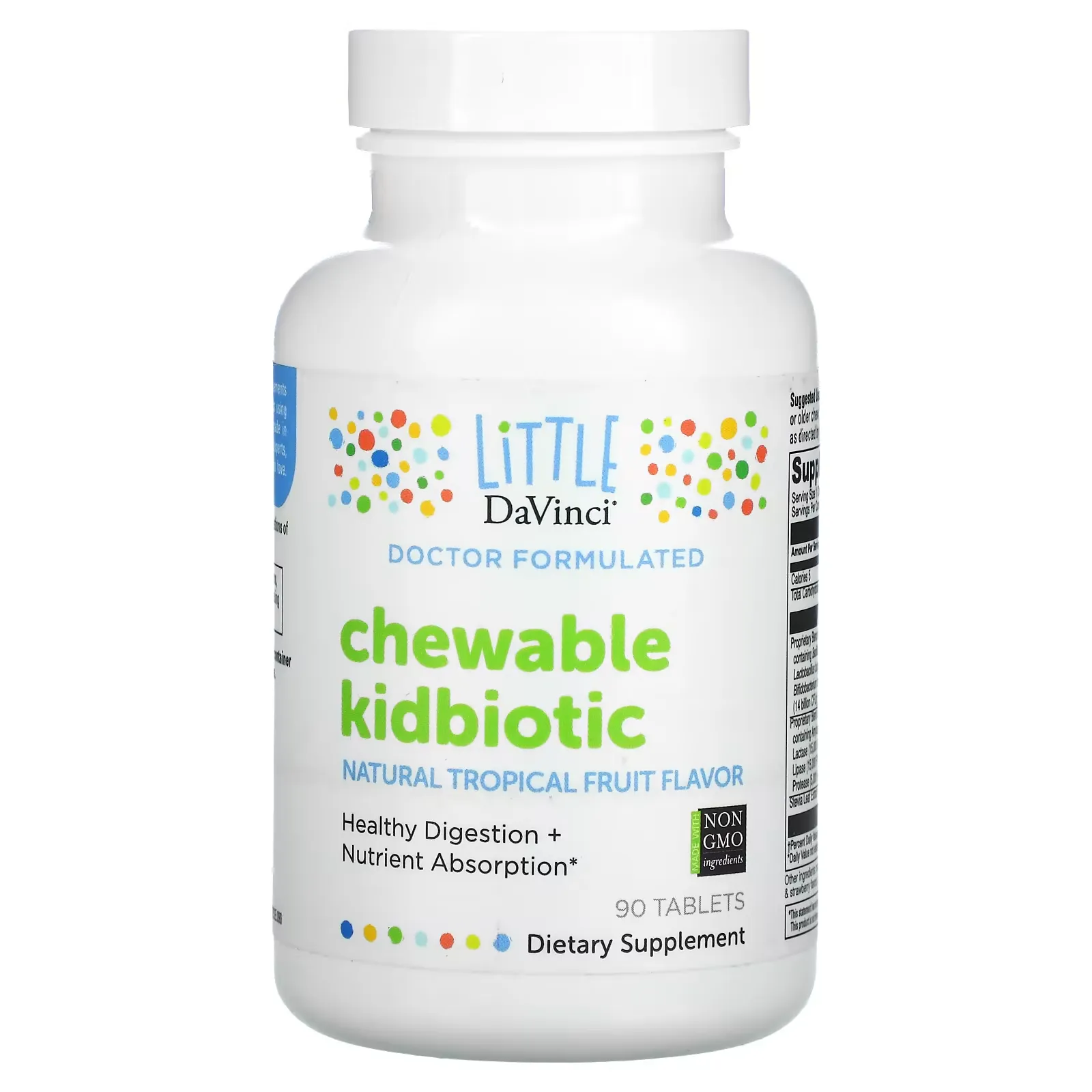 Chewable Kidbiotic, Natural Tropical Fruit, 90 Tablets