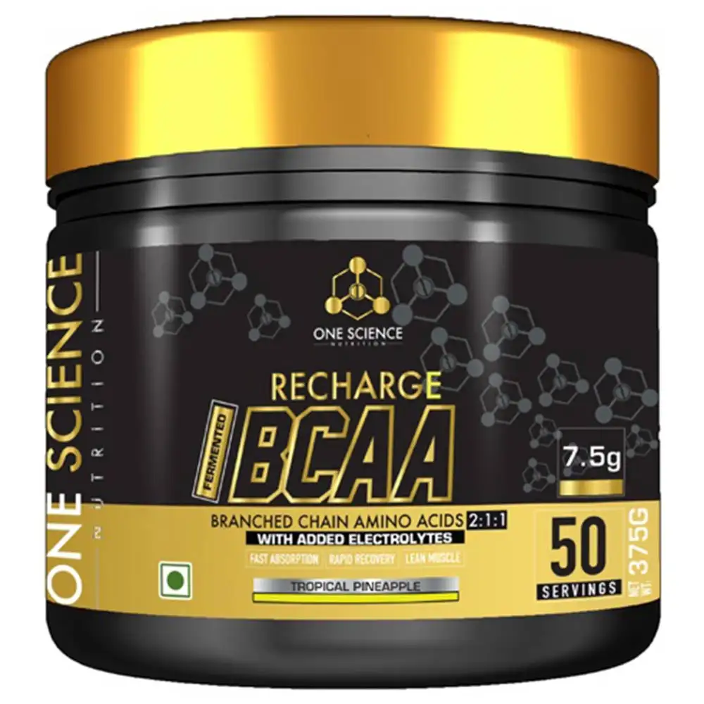 One Science Recharge BCAA,  0.826 lb  50 Servings  Tropical Pineapple