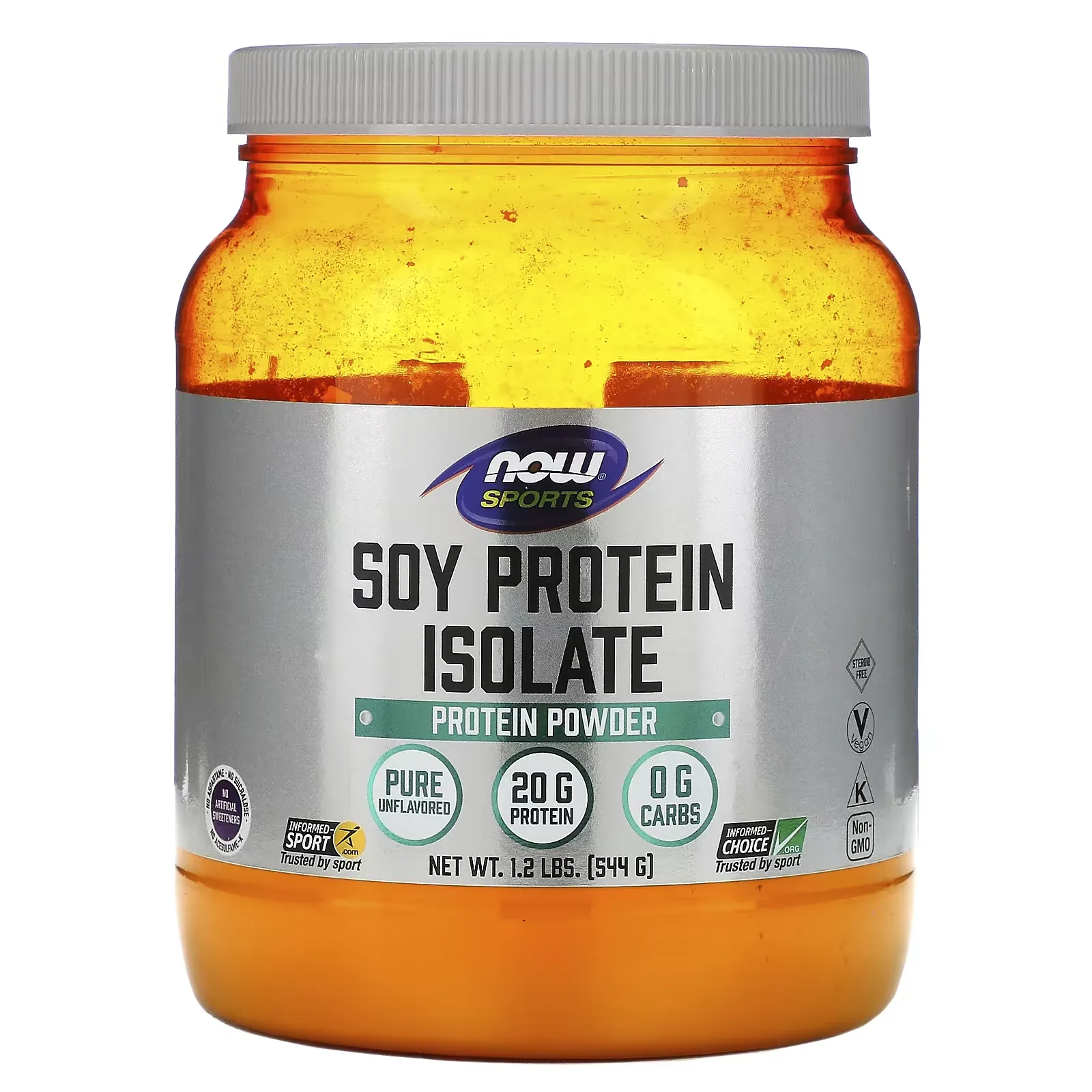 Sports, Soy Protein Isolate, Unflavored, 1.2 lbs (544 g)