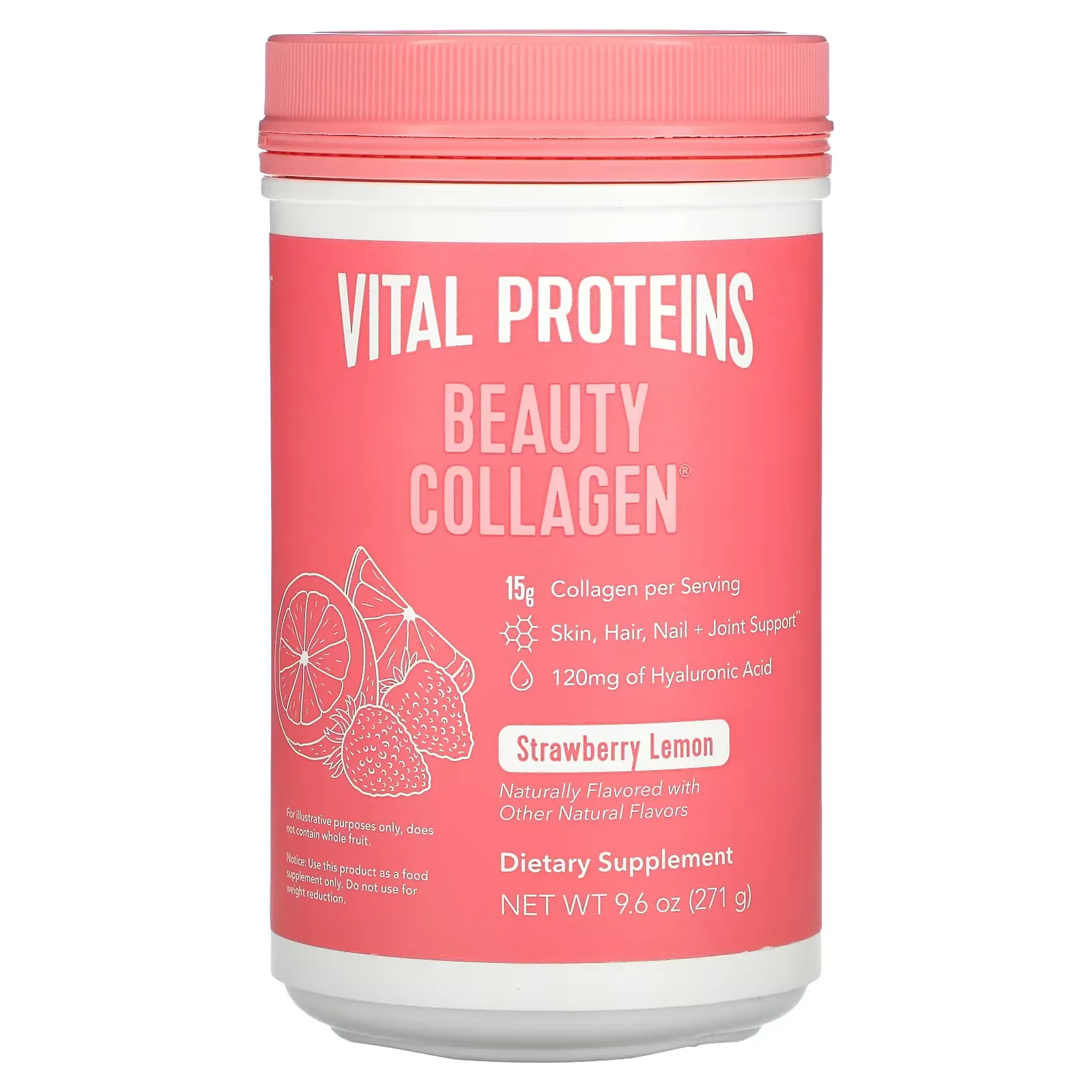 Beauty Collagen, Strawberry Lemon, 9.6 oz (271 g)