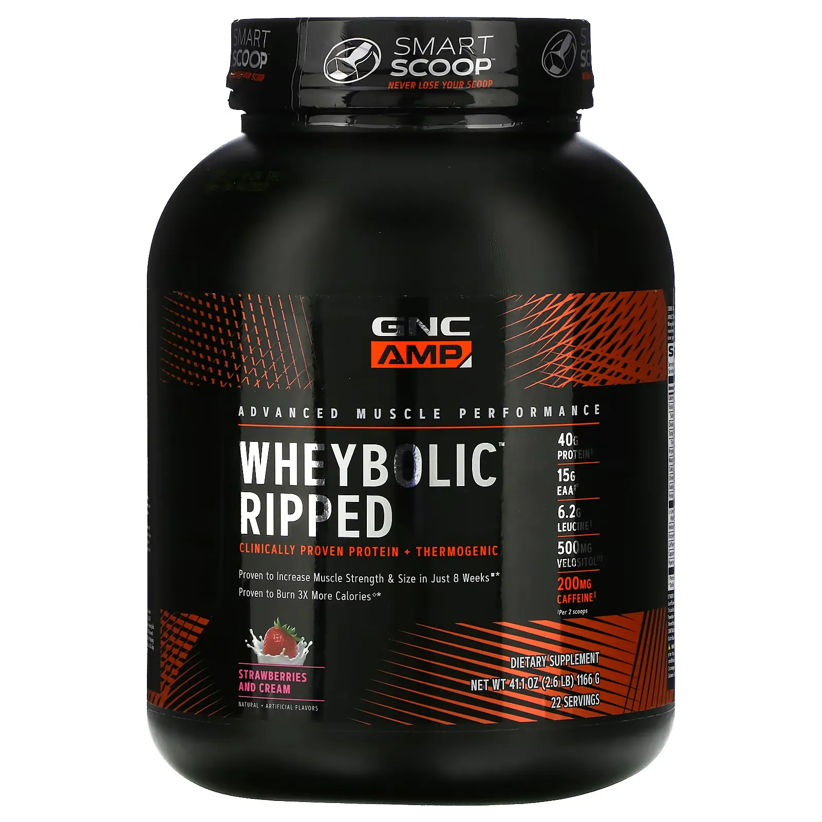 AMP, WheyBolic Ripped, Strawberries and Cream, 2.6 lb (1,166 g)