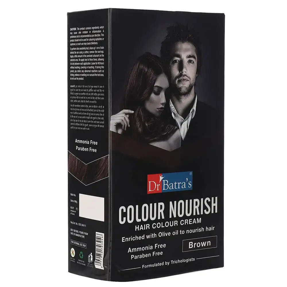 Dr Batra's Colour Nourish Hair Colour Cream,  60 ml  Brown