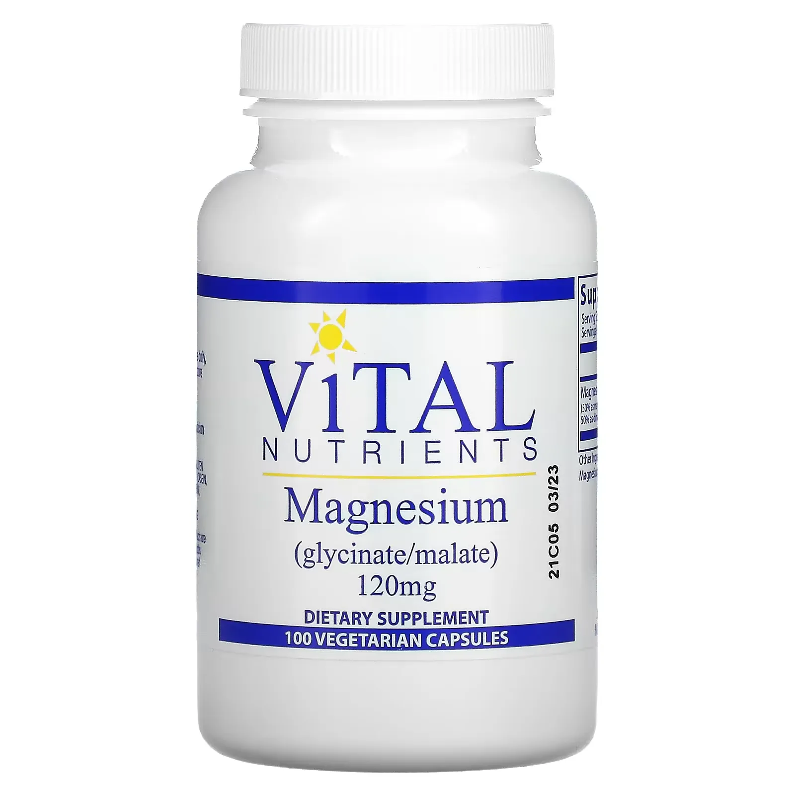 Magnesium, 120 mg, 100 Vegetarian Capsules