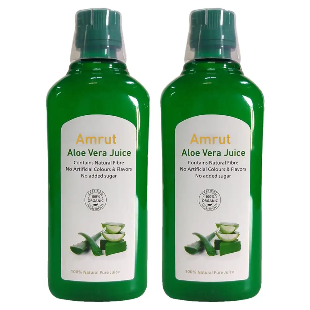 Amrut Aloe Vera Juice,  1 L  Unflavoured (Pack of 2)