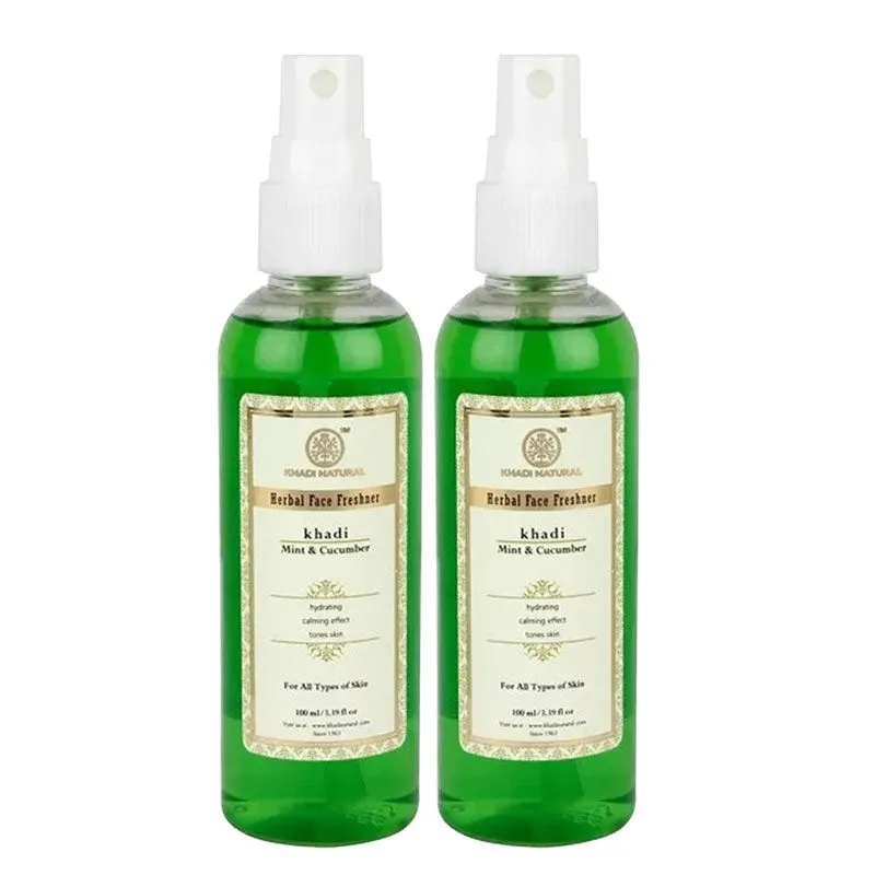 Khadi Natural Ayurvedic Mint & Cucumber Face Freshner Pack of 2