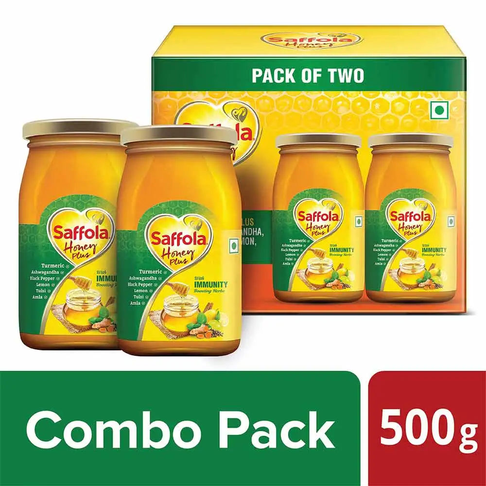 Saffola Honey Plus with Immunity,  2 Piece(s)/Pack  Natural