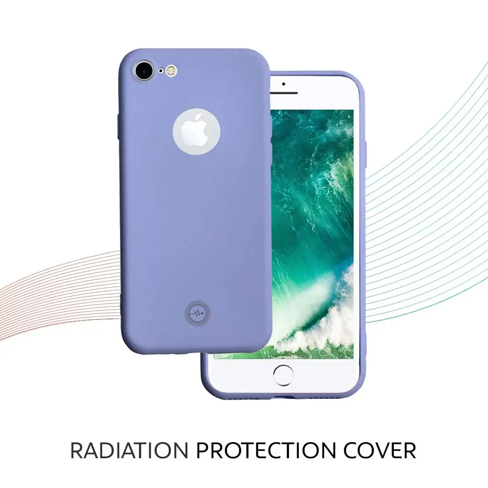 Envirocover Silicon Back Cover for Apple iPhone 7,  with Radiation Protection Technology (Purple)