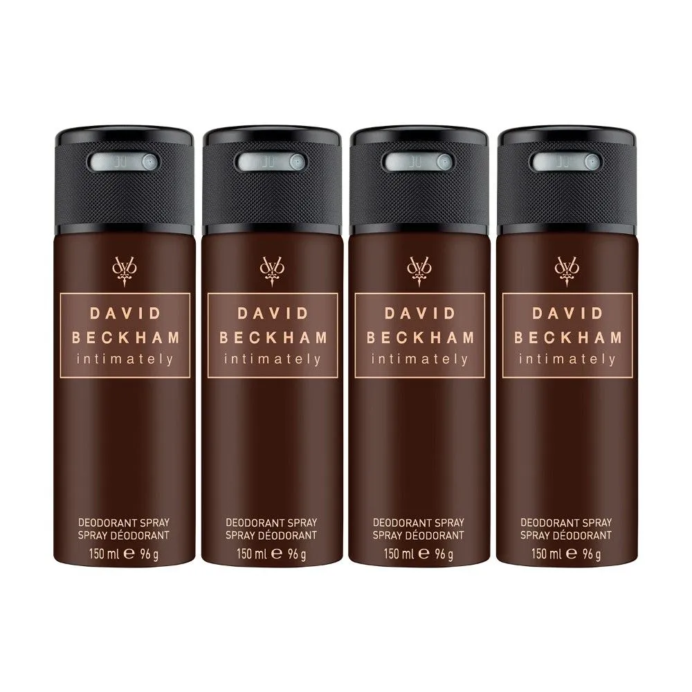 David Beckham Intimately Man Deodorant Spray (Pack Of 4)