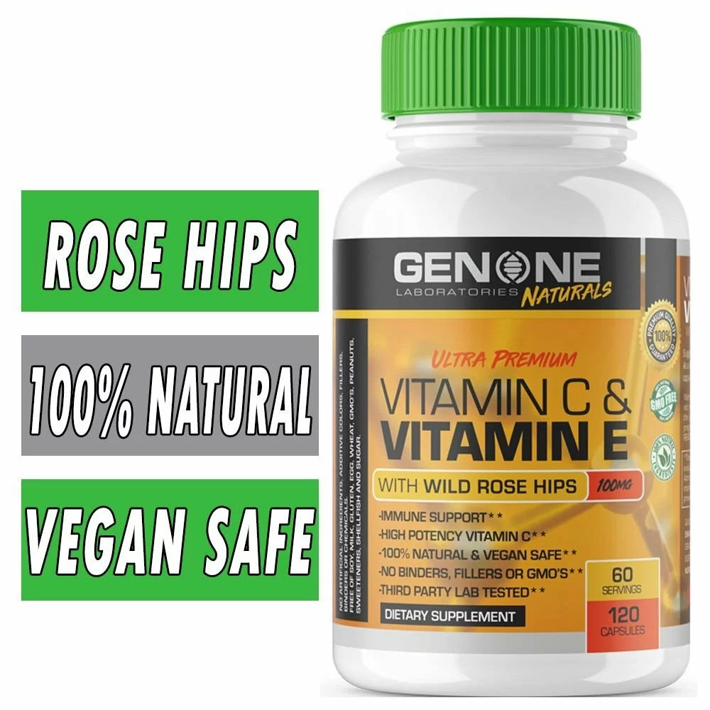 Genone Vitamin C and E - 120 Capsules - Immune Health