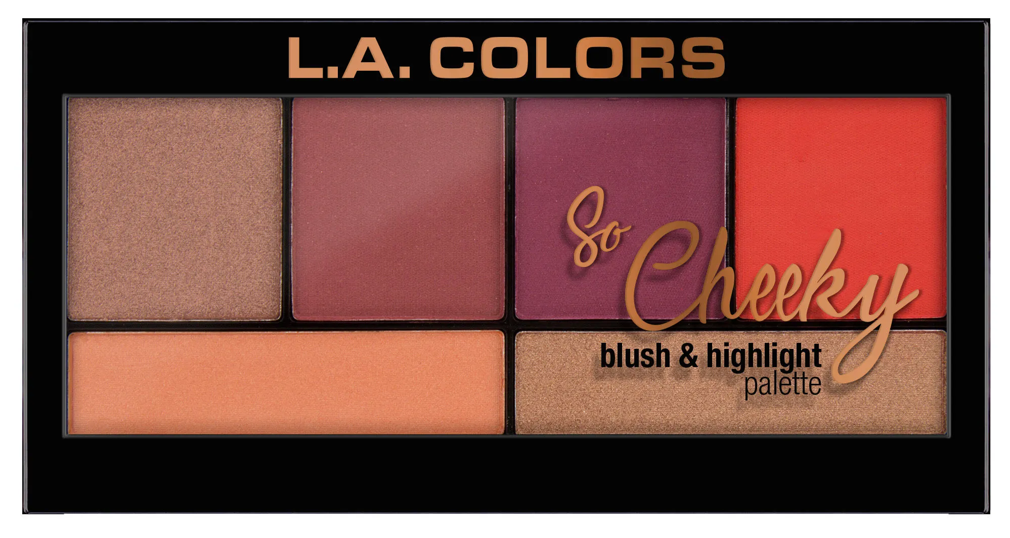 L.A. Colors So Cheeky Blush And Highlight Palette - Hot And Spicy