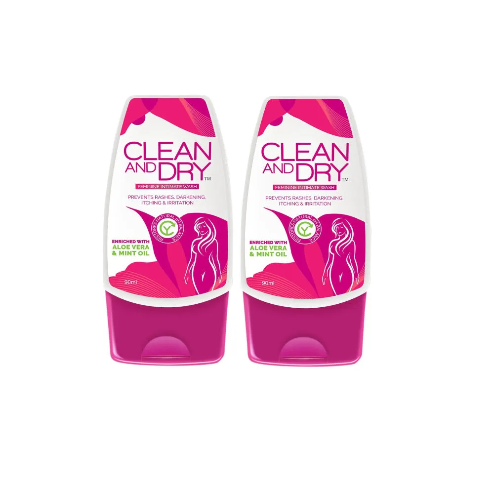 Clean & Dry Feminine Intimate Wash - Pack of 2