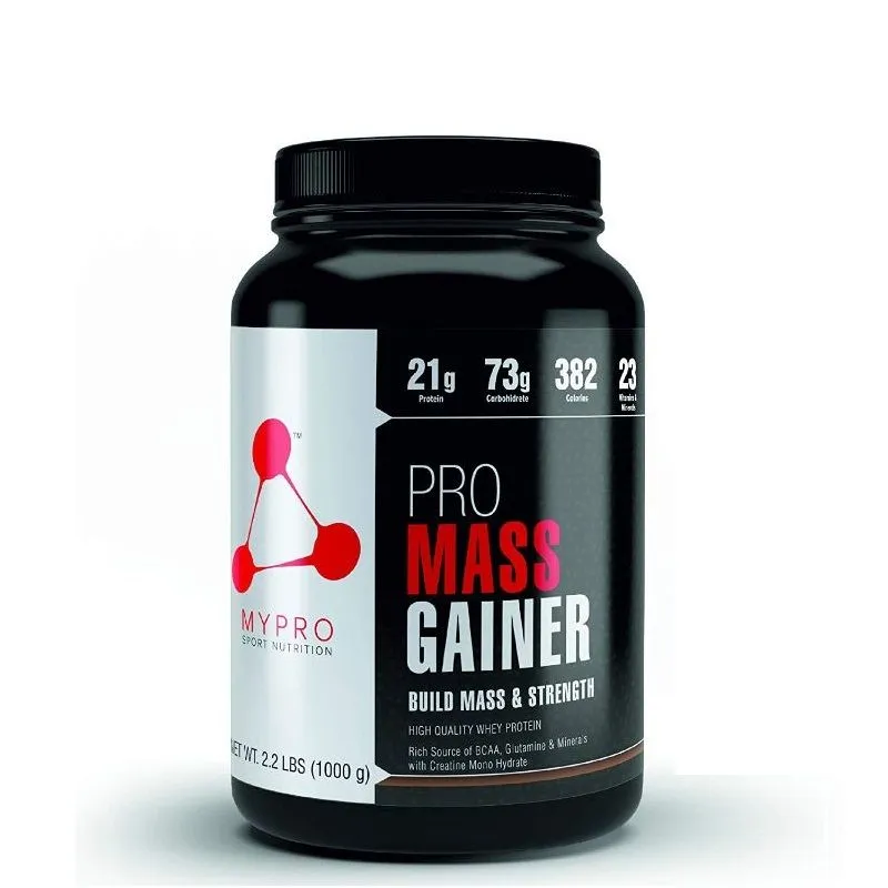 MYPRO SPORT NUTRITION High Protein Pro Mass Gainer Supplement Powder - Strawberry Flavour