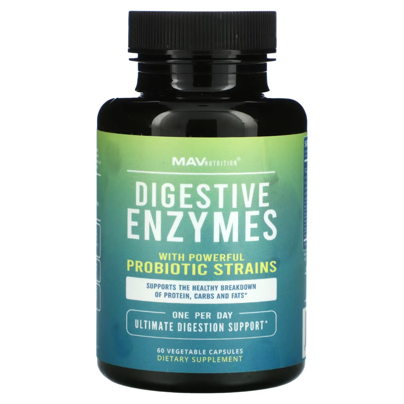 Digestive Enzymes with Powerful Probiotic Strains, 60 Vegetable Capsules