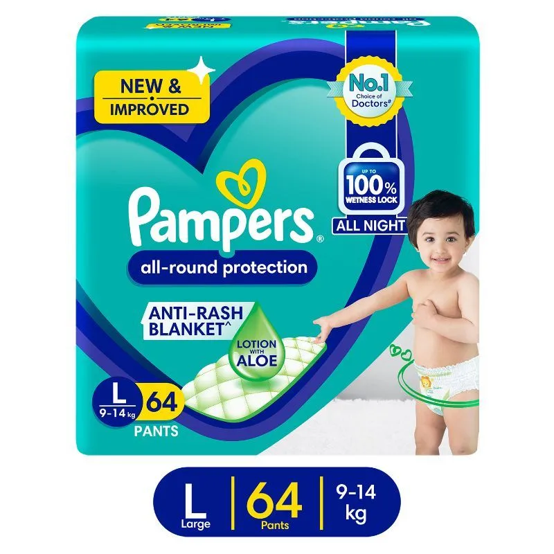 Pampers New Diapers Pants, Large