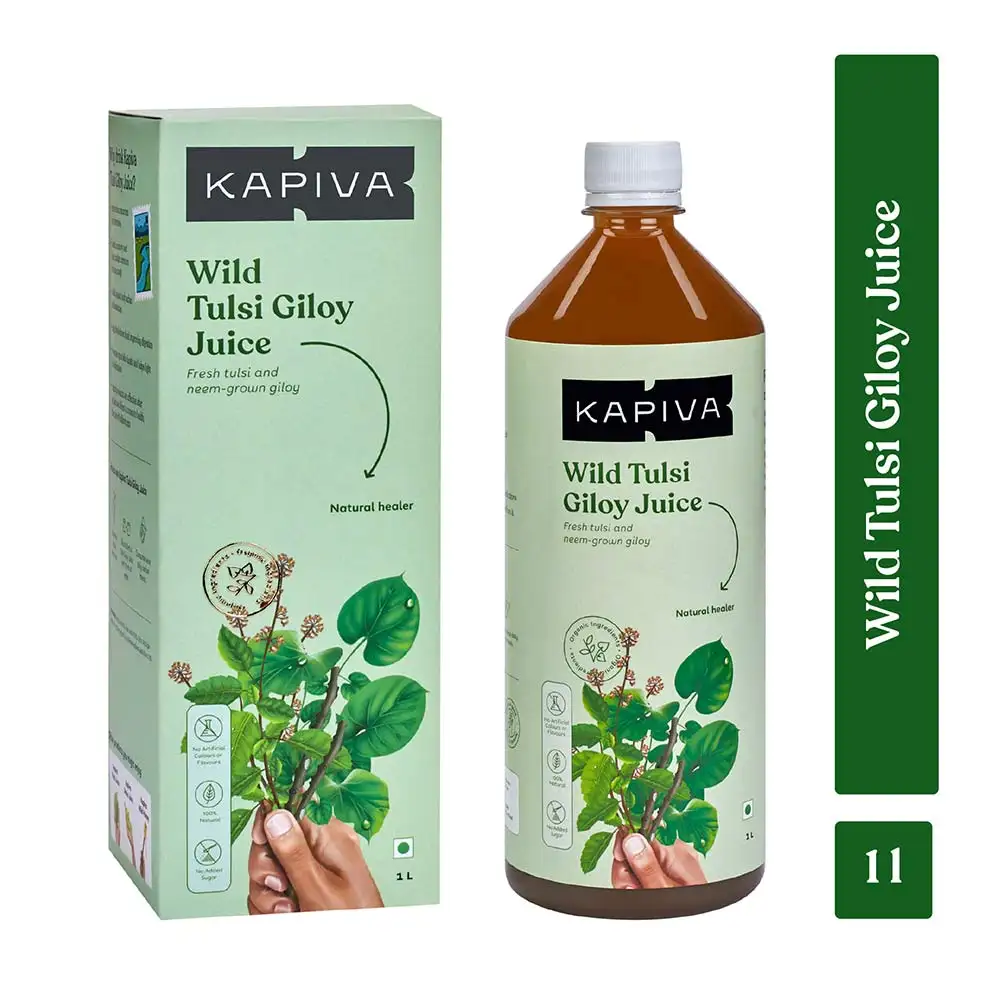 Kapiva Wild Tulsi Giloy Juice (Natural Healer),  1 L