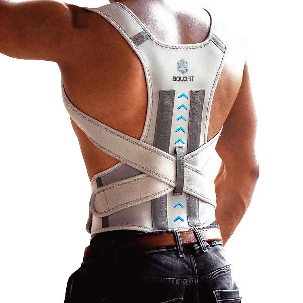 Boldfit Posture Corrector,  White and Grey  Extra Large