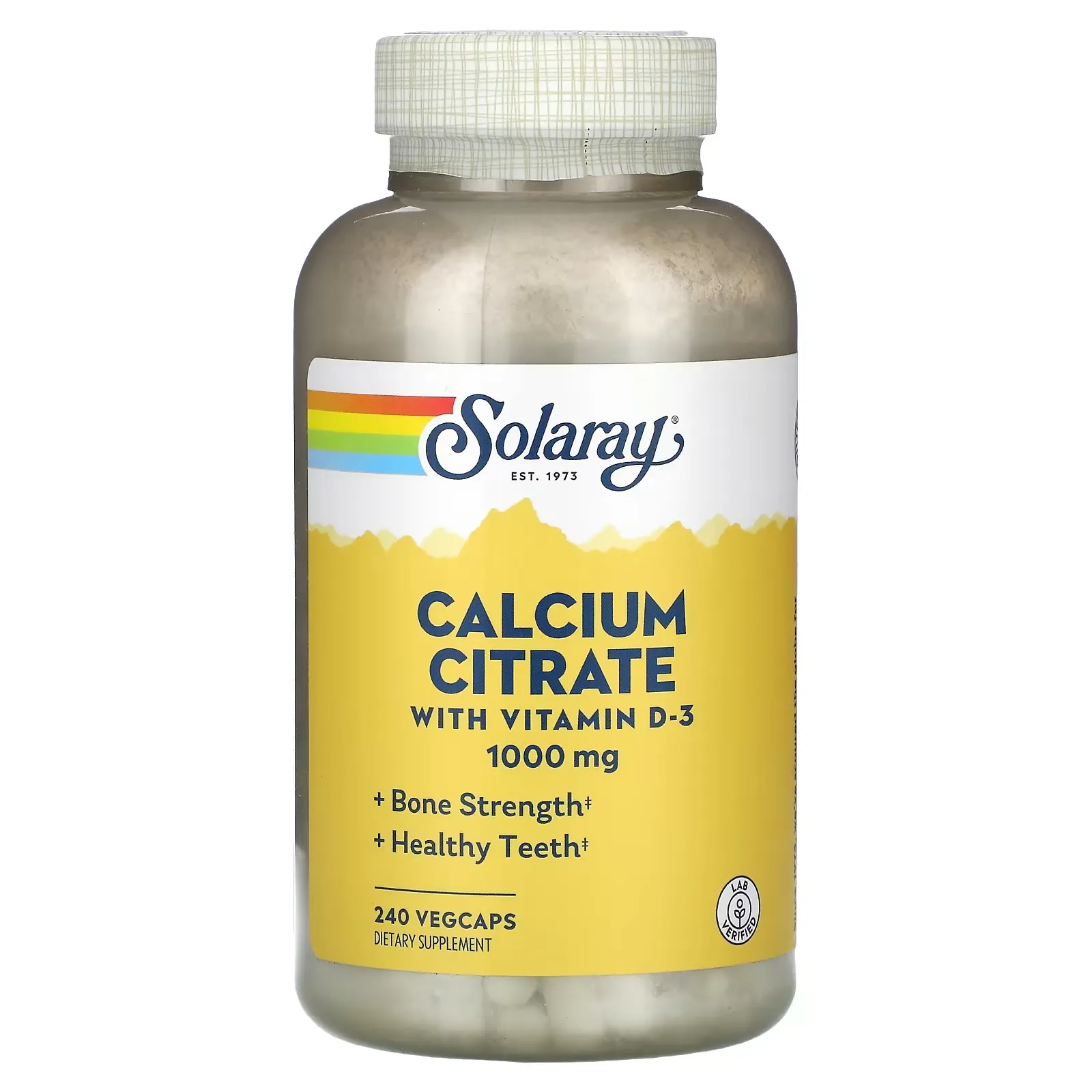 Calcium Citrate with Vitamin D-3, 250 mg, 240 VegCaps