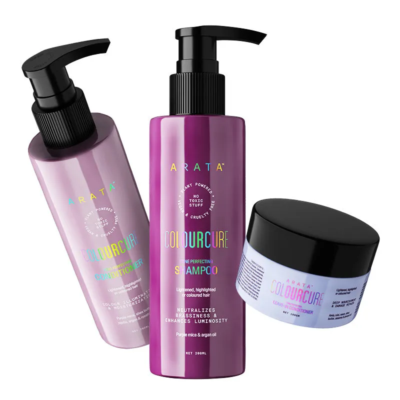 Arata Colour Cure Trio For Blonde, Ash & Brunette Hair With Purple Mica