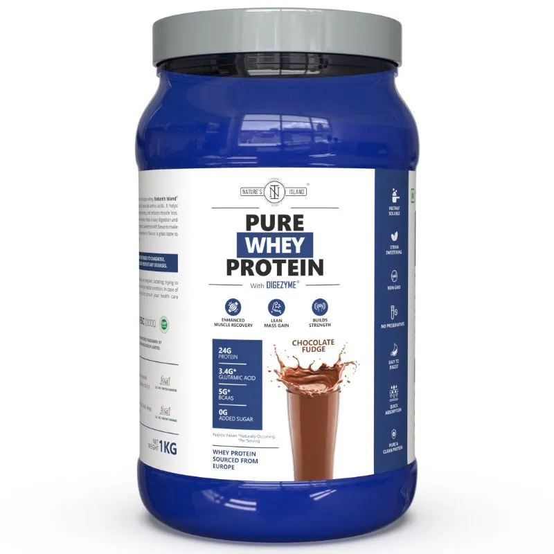 Nature's Island 100% Pure Whey Protein With Digezyme - Chocolate Fudge