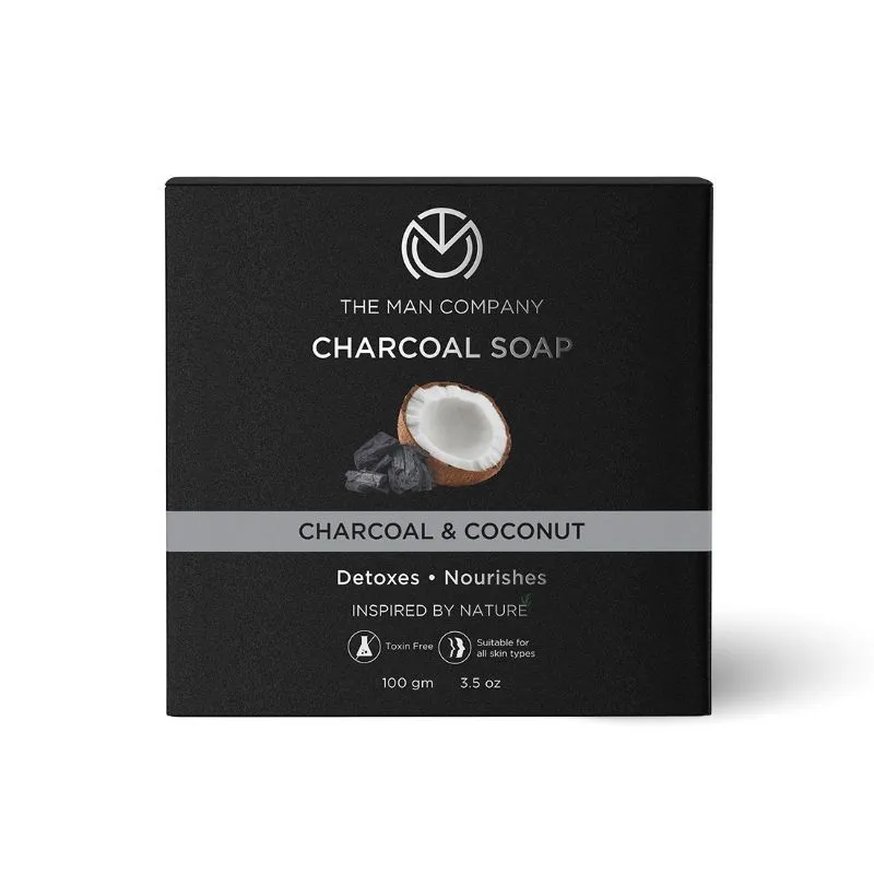 The Man Company Charcoal Soap With Coconut - Pack For 2