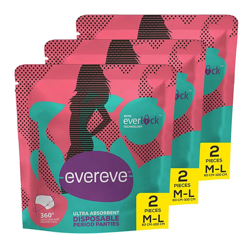 EverEve Disposable Period Panties M-l Size 2's - Pack Of 3