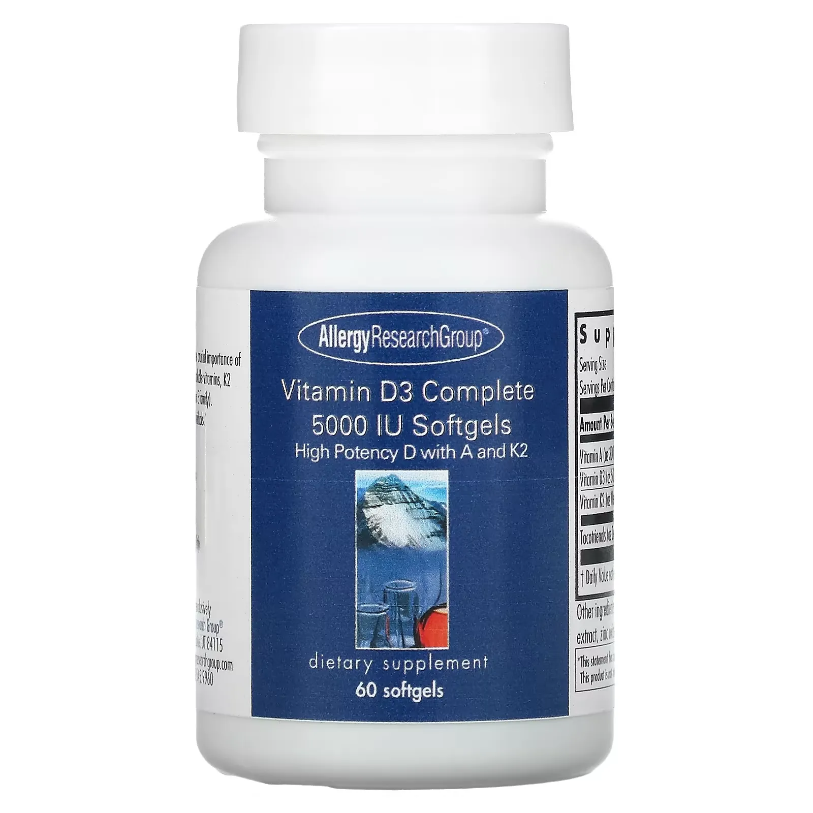 Vitamin D3 Complete, 5,000 IU, 60 Softgels