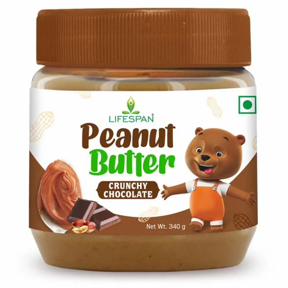 Lifespan Peanut Butter,  340 g  Crunchy Chocolate