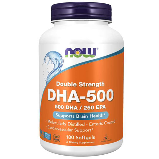 NOW DHA 500, 180 Softgels