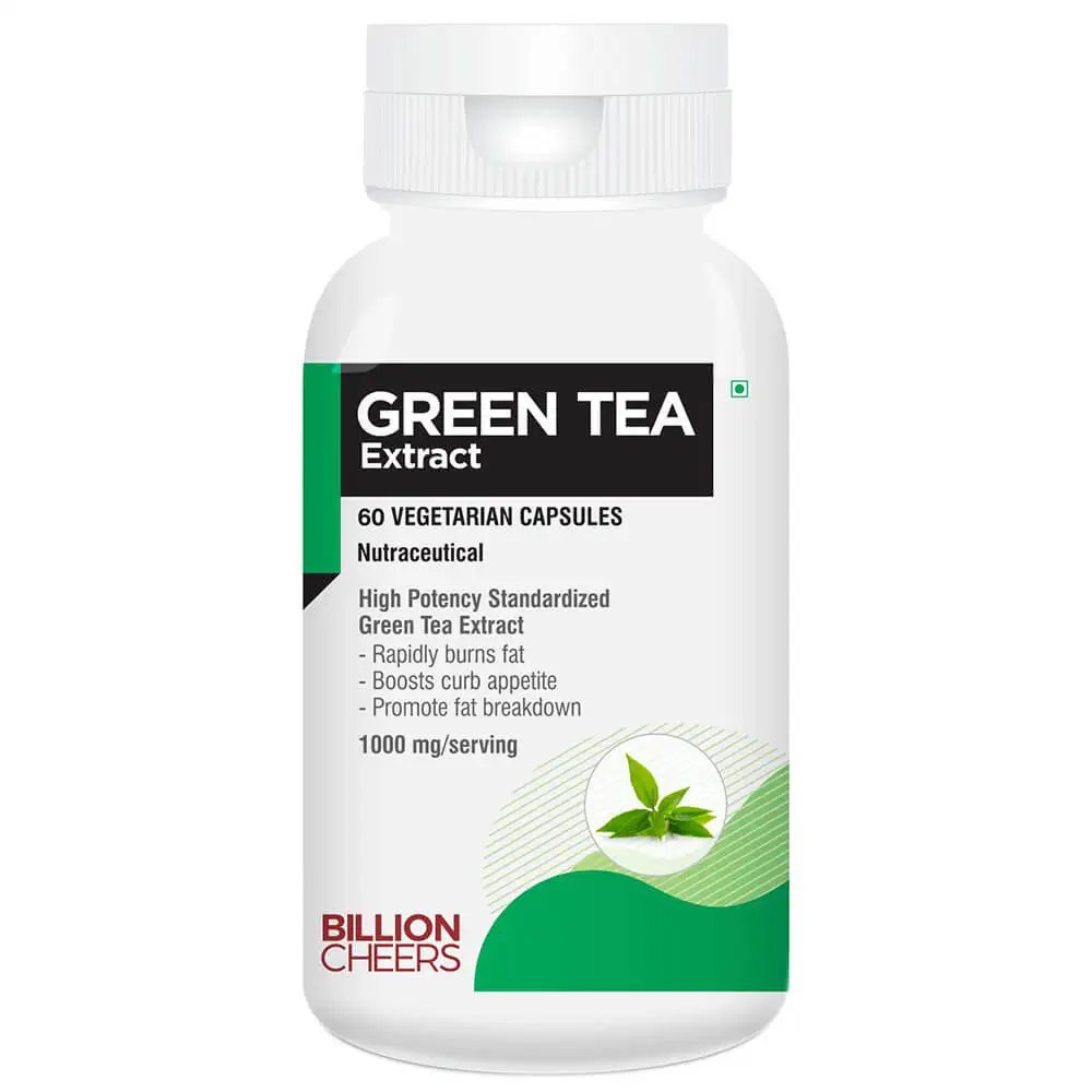 Billion Cheers Green Tea Extract,  60 capsules  Unflavoured