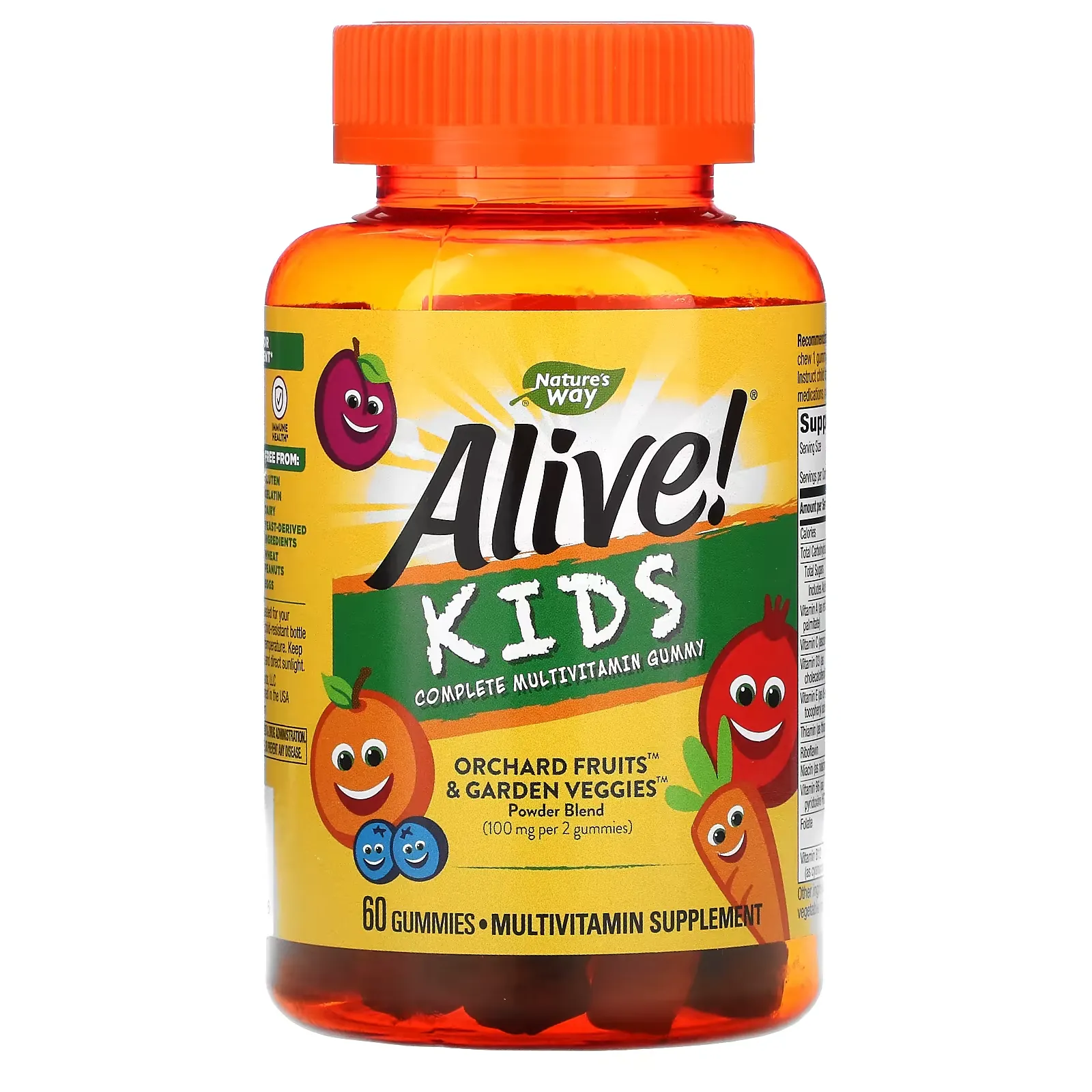 Alive! Kids, Complete Multivitamin, Cherry, Orange & Grape , 60 Gummies