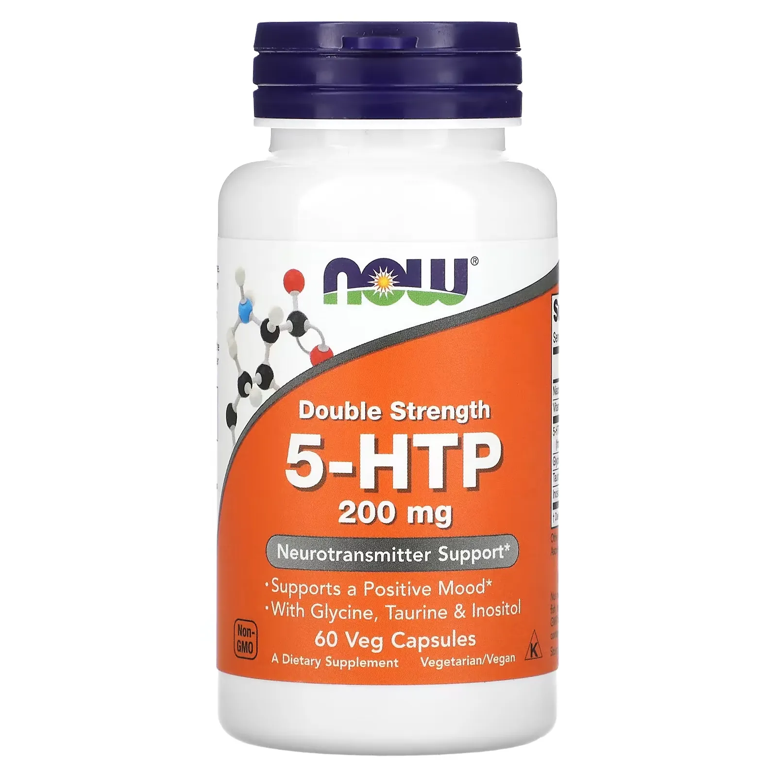 5-HTP, Double Strength, 200 mg, 60 Veg Capsules