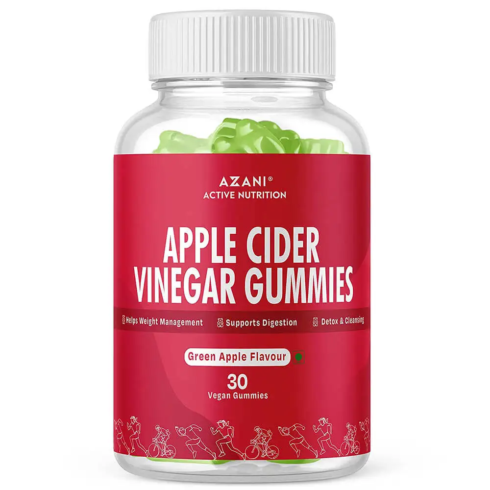 Azani Active Nutrition Apple Cider Vinegar,  30 gummies  Green Apple