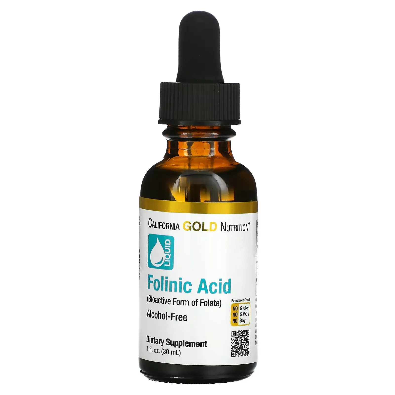 Folinic Acid, Alcohol Free, 1 fl oz (30 ml)