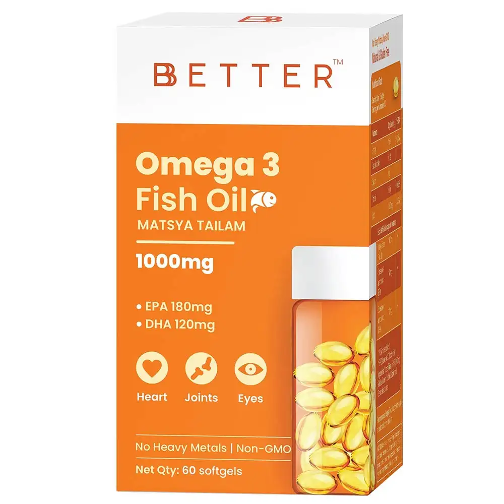 Bbetter Omega 3 Fish Oil,  60 softgels