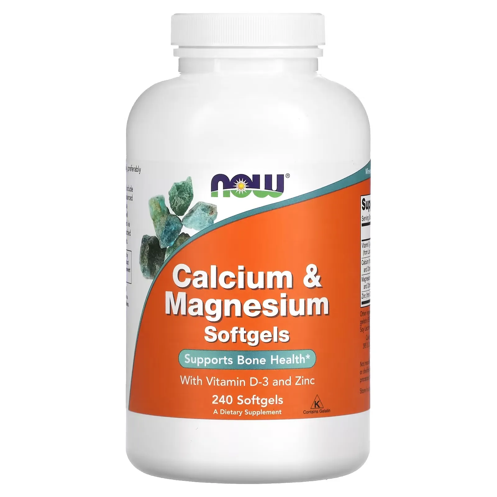 Calcium & Magnesium with Vitamin D-3 and Zinc, 240 Softgels