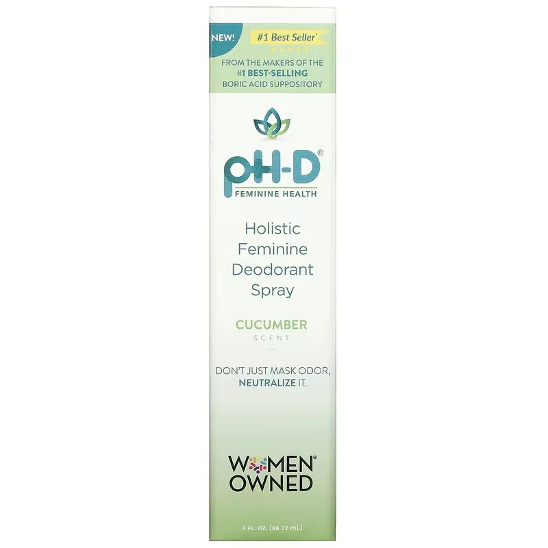 Holistic Feminine Deodorant Spray, Cucumber, 3 fl oz (88.72 ml)