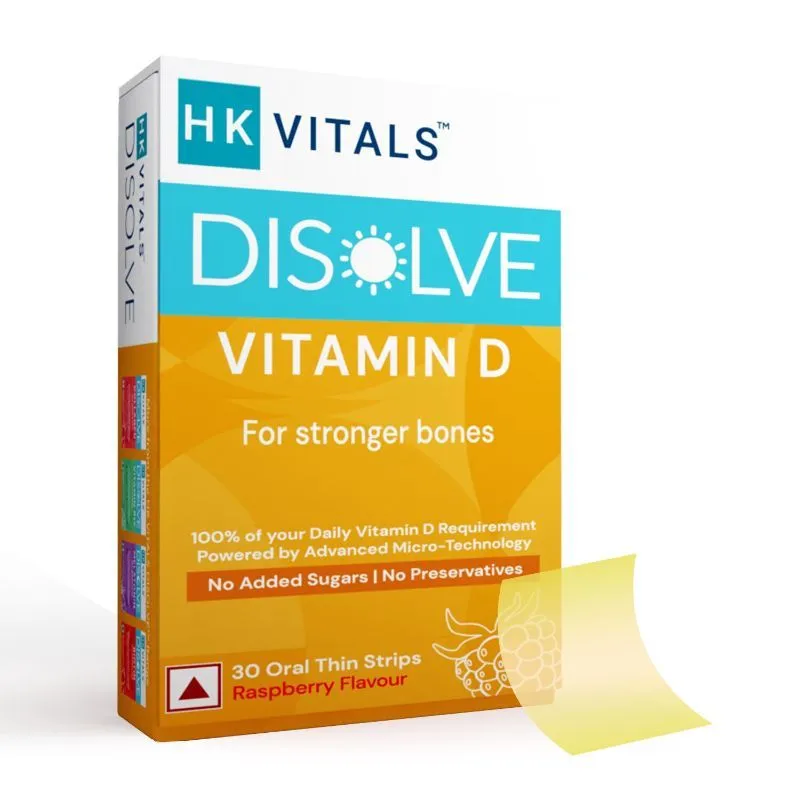 HealthKart HK Vitals Disolve Vitamin D For Stronger Bones - Raspberry Flavour