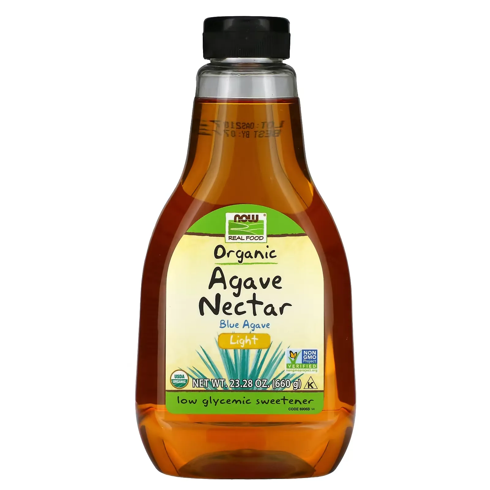 Real Food, Organic Agave Nectar, Light, 23.28 oz (660 g)