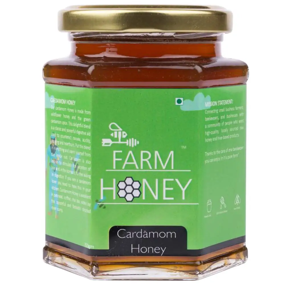 Farm Honey Cardamom Honey,  250 g  Unflavoured