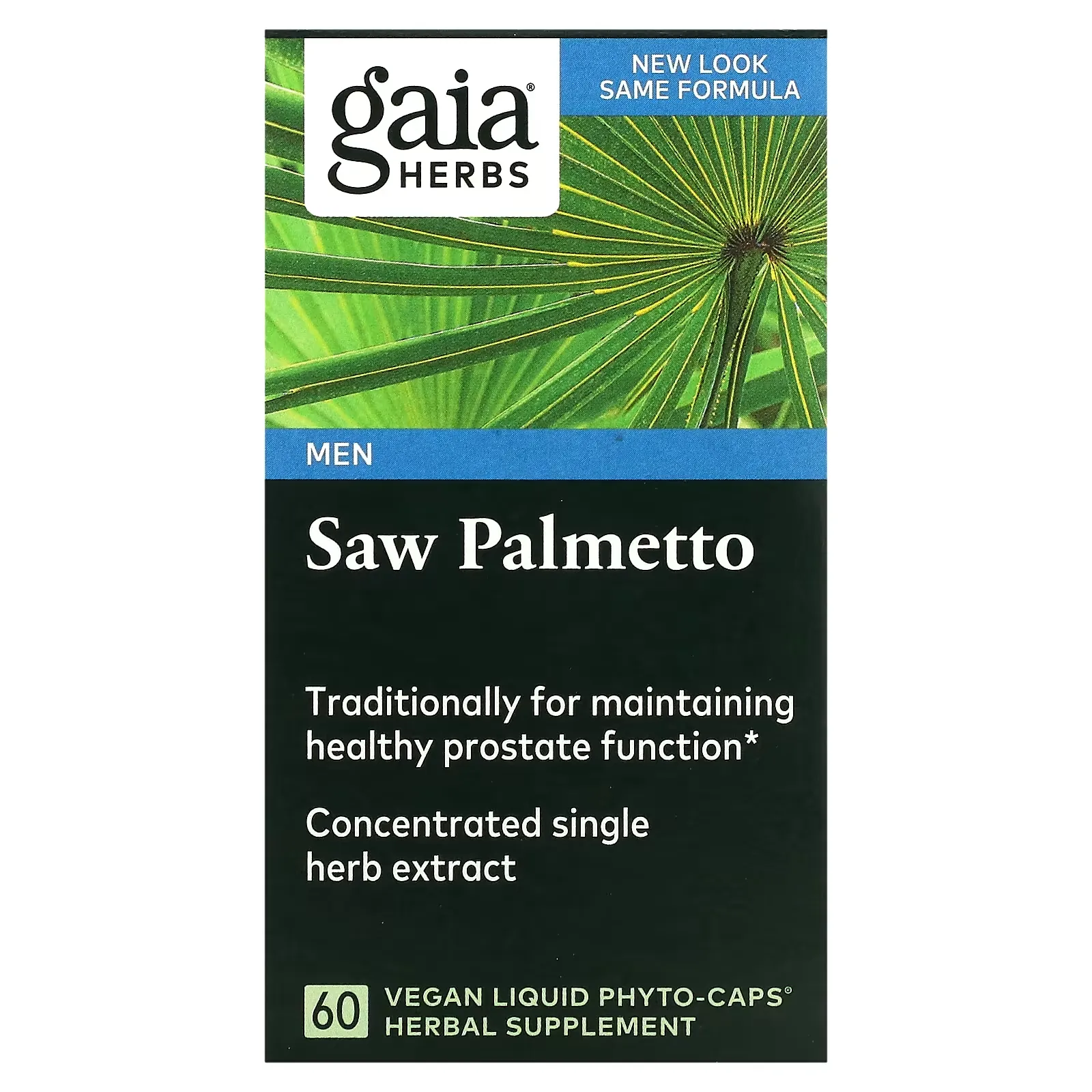 Saw Palmetto for Men, 60 Vegan Liquid Phyto-Caps