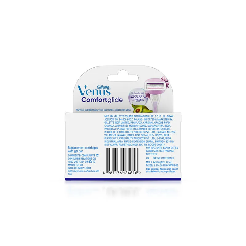 Gillette Venus Comfortglide Razor Blades - 2 Pieces