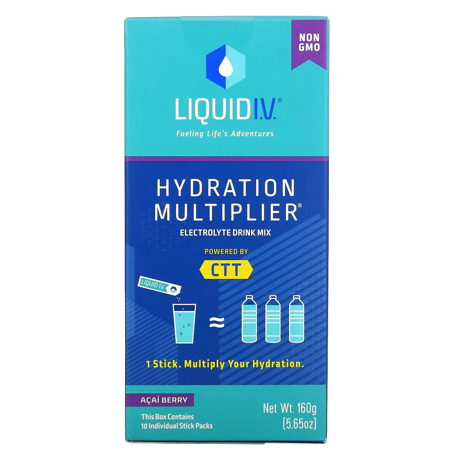 Hydration Multiplier, Electrolyte Drink Mix, Acai Berry,  10 Stick Packs, 0.56 oz (16 g) Each