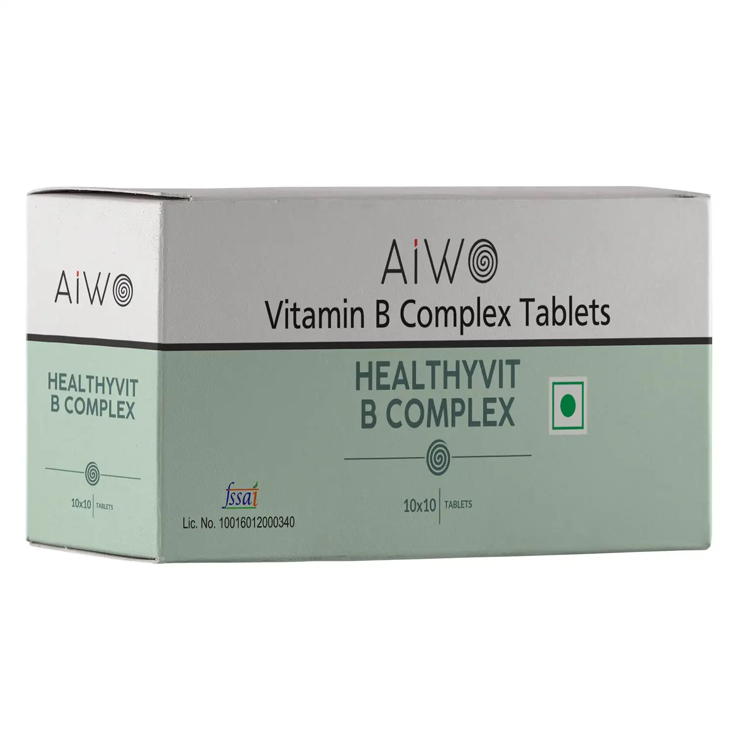 Aiwo Healthyvit B Complex,  100 tablet(s)  Unflavoured