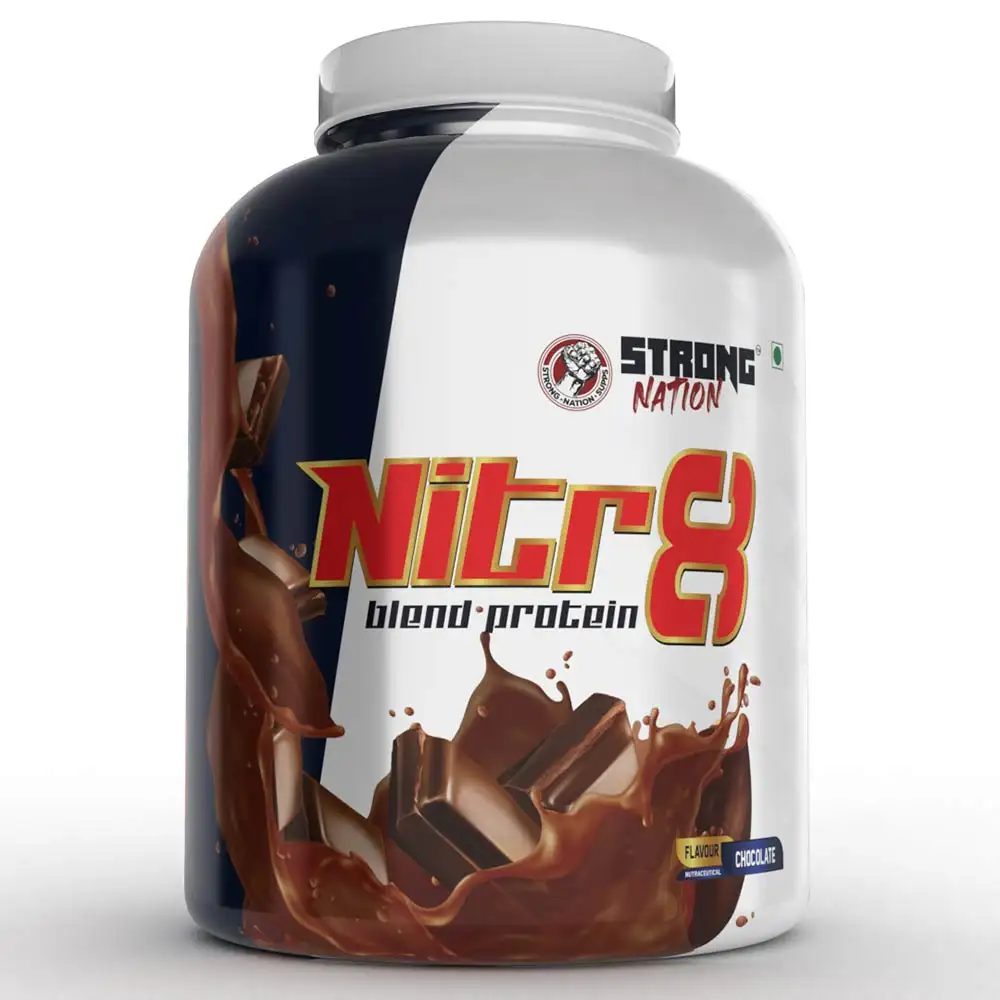 Strong Nation Supps NITR8 Blend Protein,  4 lb  Chocolate